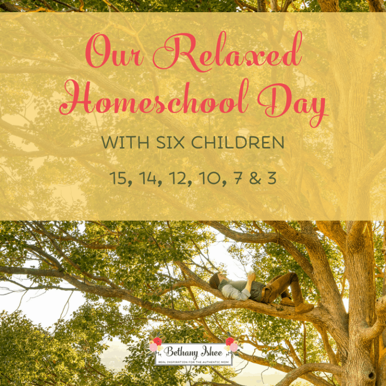 Our Relaxed Homeschool Day With Six Children (15, 14, 12, 10, 7, and 3)